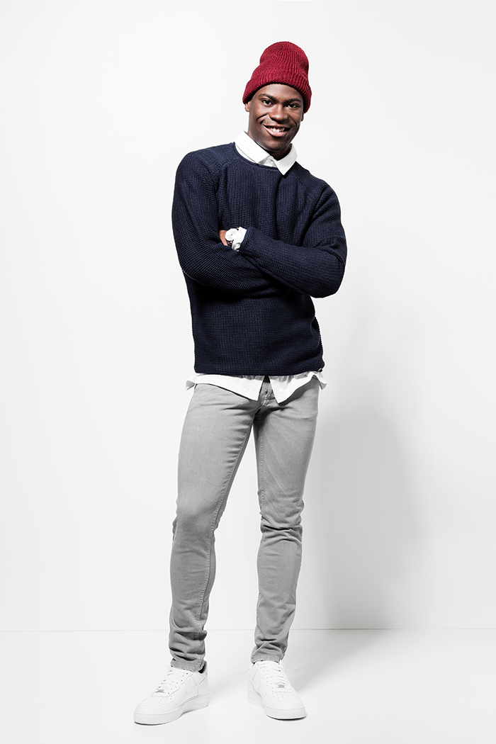 Männer Silvester Look_Pullover und Beanie