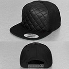 Snapback Cap Diamond Quilted in schwarz Snapback Cap Diamond Quilted in schwarz