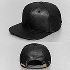 Snapback Cap PU in schwarz Snapback Cap PU in schwarz