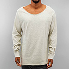 Oberteil / Pullover Long Open Edge Terry in grau Oberteil / Pullover Long Open Edge Terry in grau