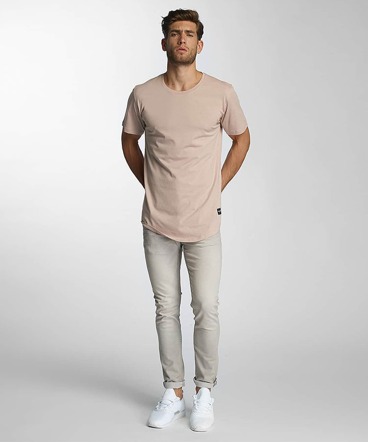 Basic Shirt rosa-grau