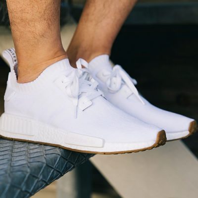 adidas NMD R1 all white upper
