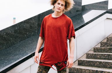 rotes oversize Shirt von Sixth June