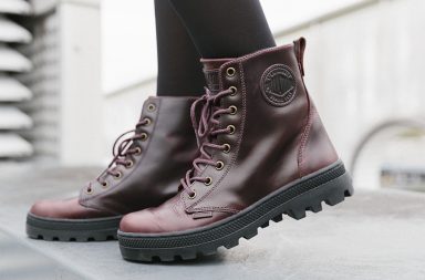 Palladium Boots Pallabosse Off Lea in braun