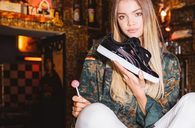 Puma Basket Heart Patent in schwarz